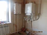 Одноконтурный котел и колонка приготовления горячей воды