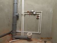 Разводка труб под фальш стену (туалет)